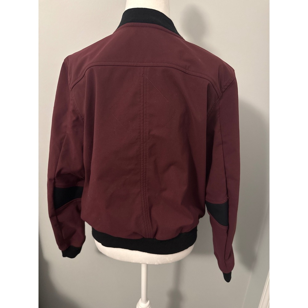 Canada Goose Burgundy Puffer Bomber Jacket Women's Size L Arctic Program Logo - Picture 4 of 11